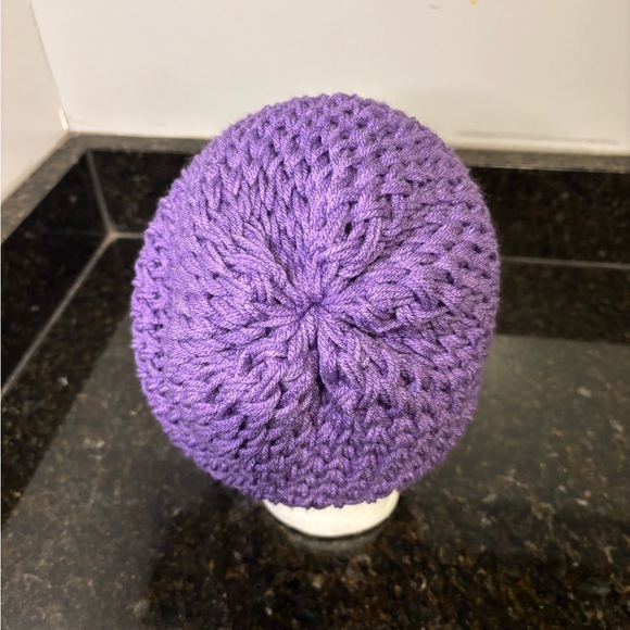 NWOT Purple Knit Beanie - Picture 2 of 5